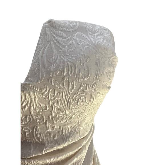 Nicole Miller sweetheart jacquard Strapless Wedding Gown Size 6 - Picture 5 of 15